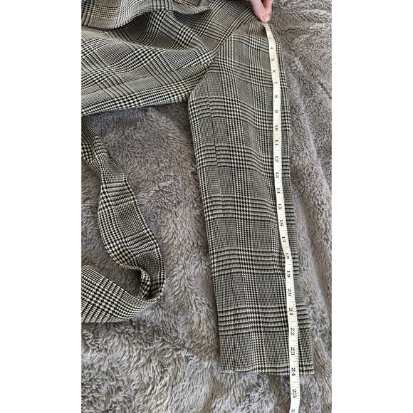 Vtg 90’s Christian Dior Black White Worsted Wool Houndstooth Jacket Blazer Belt - Picture 13 of 13